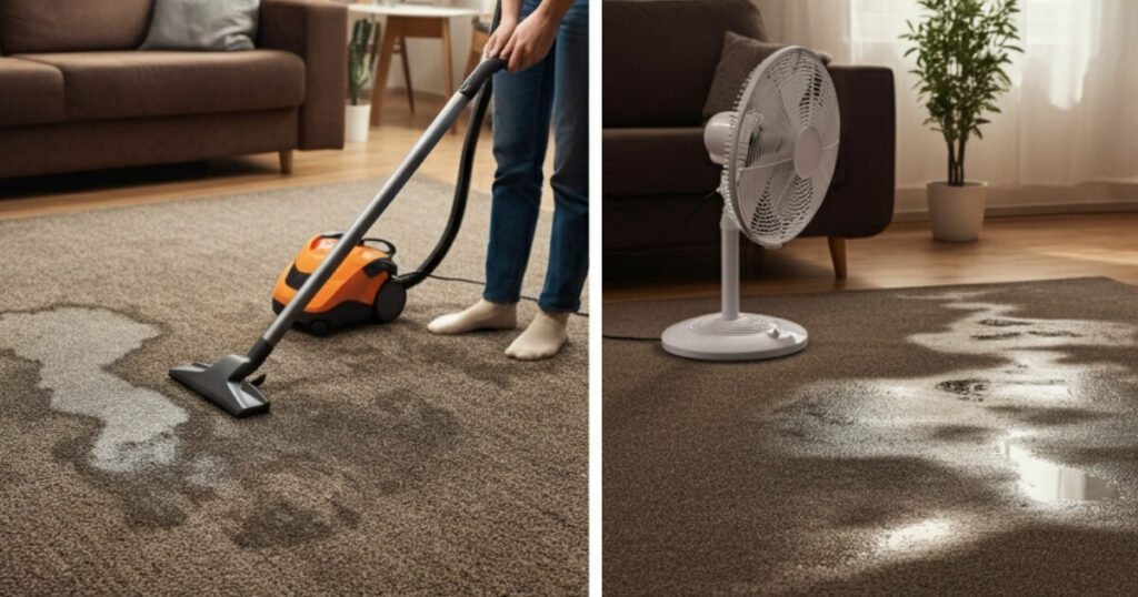 Why It's Important to Dry Water from Carpet Quickly