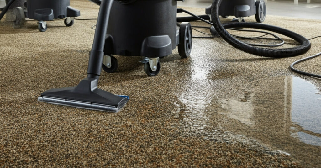 why my wet carpet is not drying