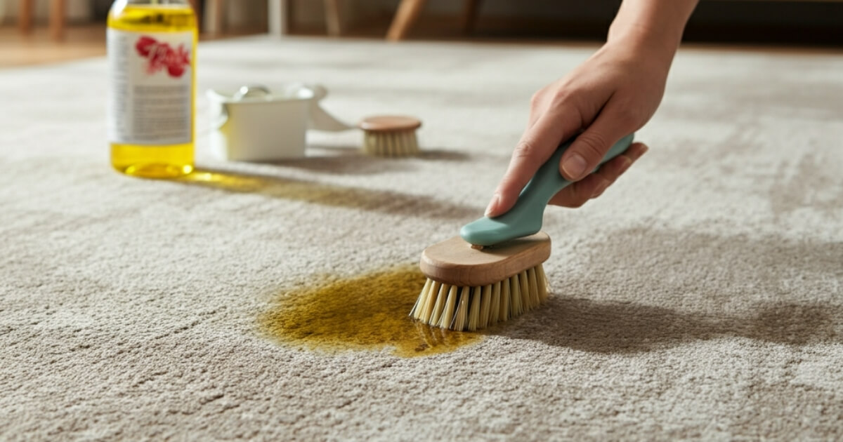 remove black coffee out of carpet