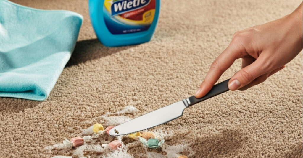 Using Solvents to Get Taffy Out of Carpet